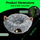thumbnail image 5 of Cama tipo túnel para gatos LUCKITTY para debajo del árbol de Navidad con pelota de peluche, 5 of 8