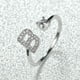 thumbnail image 5 of Stylish Silver A-Z Initial Rings for Weddings, Bridesmaids, and Couples - Perfect Gifts for Love and Fashion, 5 of 5