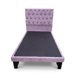 thumbnail image 1 of Cama Plaza y Media Con Respaldo y base de 105 X 190cm Tapizada en Felpa Morado Claro, 1 of 5