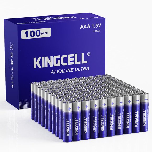 Paquete de 100 pilas AAA KINGCELL alcalinas de alto rendimiento