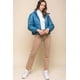 thumbnail image 5 of Chaqueta Puff Con Capucha Y Cierre De Cuero Sintético Pu Ccwholesalesclothings Azure, 5 of 5