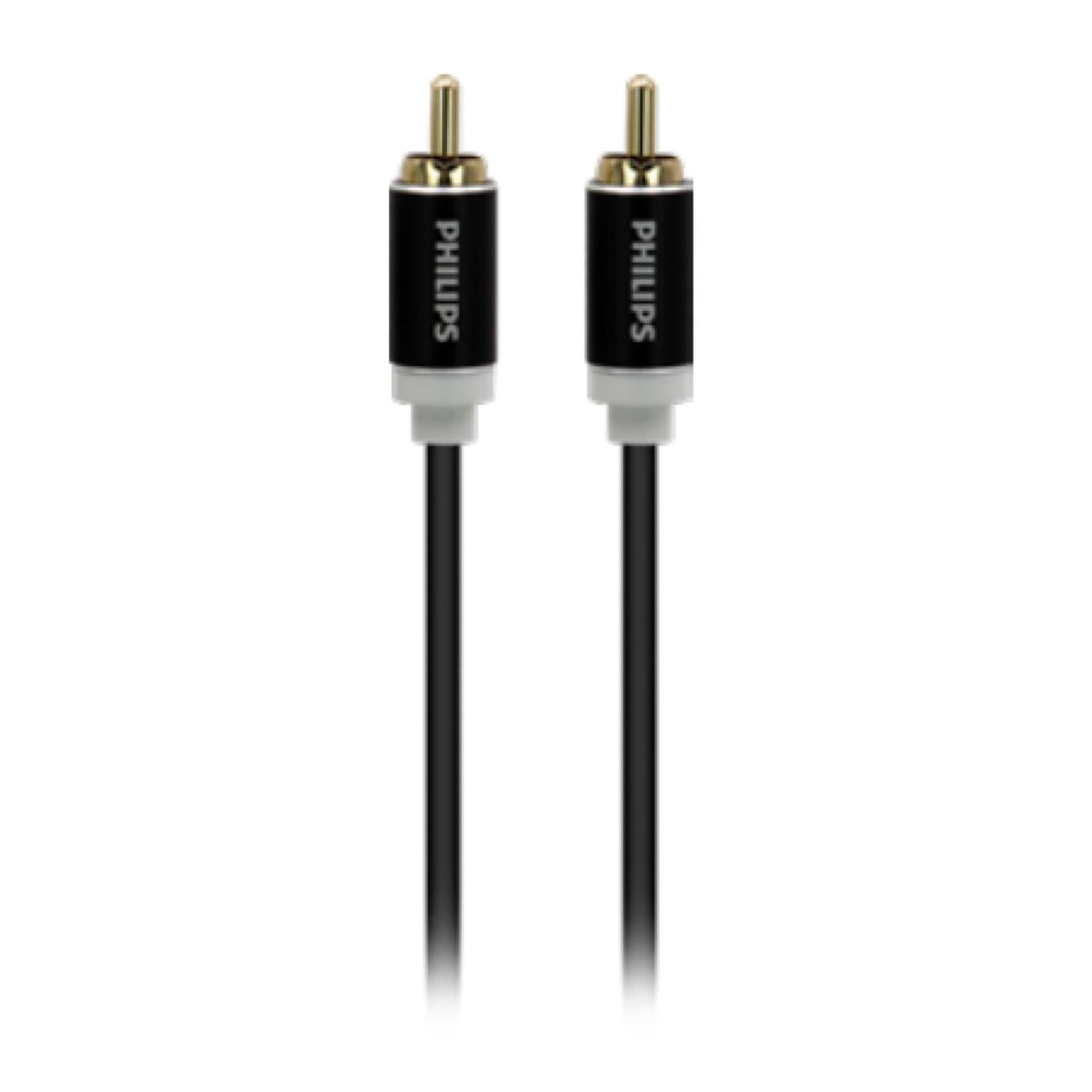 Philips - Cable Auxiliar De Audio Rca Jack 3.5 Trenzado 2 Mts