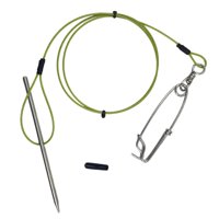 Magideal - Encordador De Peces Con Pinza Para Tiburones, Soporte Para Peces, Accesorio De Pesca Portátil Y Resistente, Cordón De Acero Para Atún Amarillo, Fletán 80 Centímetros