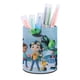 thumbnail image 1 of Rusty Rivets-theme Cylinder Pen Holder Pencil Organizer with Flannel Lining PVC Leather Material Cardboard Base for study work 10*8CM, 1 of 6