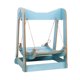 thumbnail image 3 of Gato Hamaca Cama Tumbona Cuerda Para Rascar Mascota Colgando Columpio Para Conejo Gatito Azul, 3 of 5