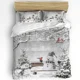 thumbnail image 1 of x564 Bed SheetsChristmas Snowflake Pink Duvet Cover Set with Pillow Case Comforter Bedding Set Quilt Cover Couple or Bed 3-Piece Bedding Set (1 Duvet Cover + 2 Pillow Shams) nj564, 1 of 5