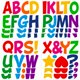 thumbnail image 1 of Pegatinas de letras Auteard 102 piezas 10 cm coloridas, 1 of 8