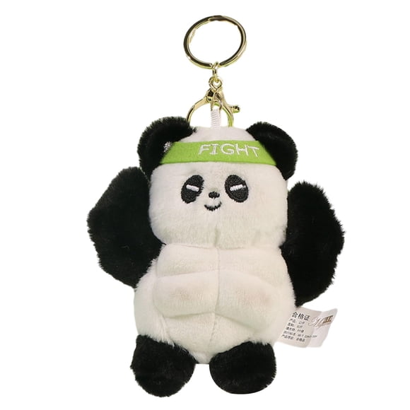Animal De Peluche Animal Musculoso Lindo Llaveros De Felpa Para Bolso Llave Graduación Panda