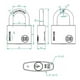 thumbnail image 3 of Pack 3 Candados Odis B50 50mm - Llaves Iguales, 3 of 6