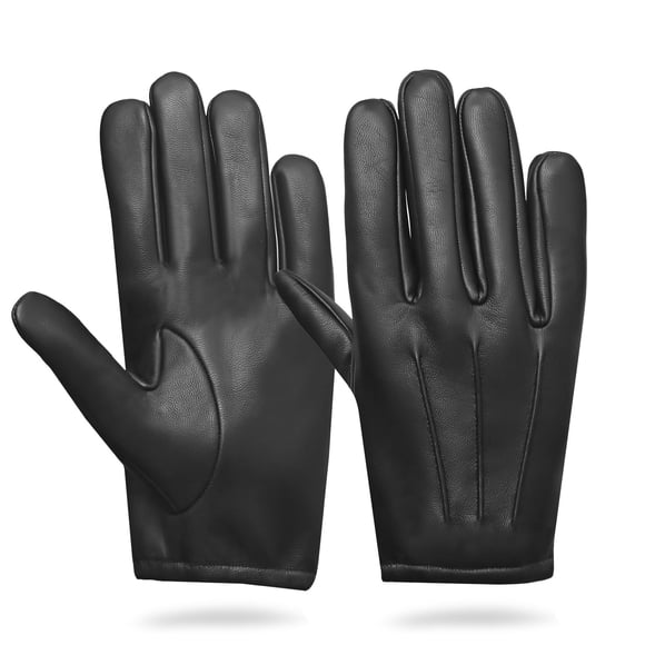 Guantes FASHIONLUXE de cuero genuino estilo policía, suaves