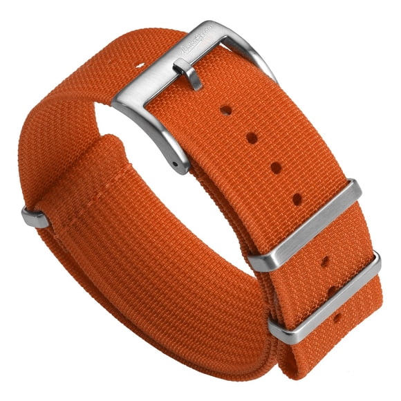 Correa para Reloj WatchGecko Ridge 22 mm Naranja de Nylon