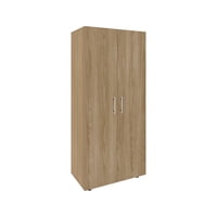 Fm Furniture - Closet 2 Puertas Fm Melamina Café Claro Y Blanco 180X80X48 Cm