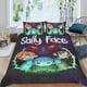 thumbnail image 2 of Sally Face Conjunto de sábanas temático, trío de piezas, cómodo y amigable con la piel, diseño único, regalo de decoración para el hogar para familiares, amigos y fans,173cm *218cm, 2 of 6