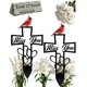 thumbnail image 1 of Placa conmemorativa metal cementerio recuerdo cardenal decoración tumba con cruz, 1 of 6