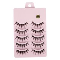 Magideal - Pestañas Postizas De Manga, Extensiones De Pestañas Postizas, Ligeras, Rizadas, Estilo Anime, Maquillaje, Tiras De Pestañas Desordenadas, 10 Unidades , K-5 Pares