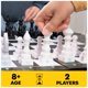 thumbnail image 3 of Spin Master Games, ajedrez hecho de forma sencilla, juego de ajedrez para principiantes con tablero de ajedrez y piezas de ajedrez, juego de mesa de estrategia para 2 jugadores, para mayores de 8 años, 3 of 9