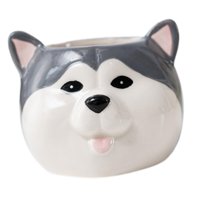 Magideal - Maceta De Cerámica Con Forma De Perro De Dibujos Animados, Decoración De Balcón, Maceta De Flores Hecha A Mano Para Amantes De Las Plantas Bonsái, Fornido