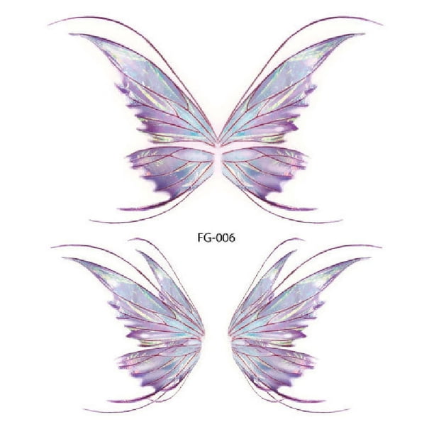 Waterproof Butterfly Wing Tattoo Sticker for Face and Body Decoration - High-End Eye Makeup for Children and Adults - Perfect for Holiday Elf Costumes