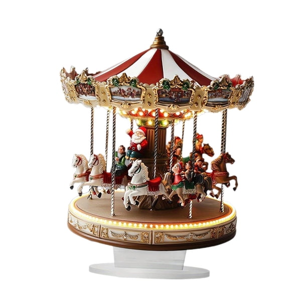 Carrusel navideño 2D con base, ideal para regalar. Decoración para el hogar. Letrero acrílico decorativo para cumpleaños, esposa, niñas, niños y