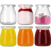 Genérica - Pack De 6 Frascos De Vidrio Con Tapa Plástica De 150Ml