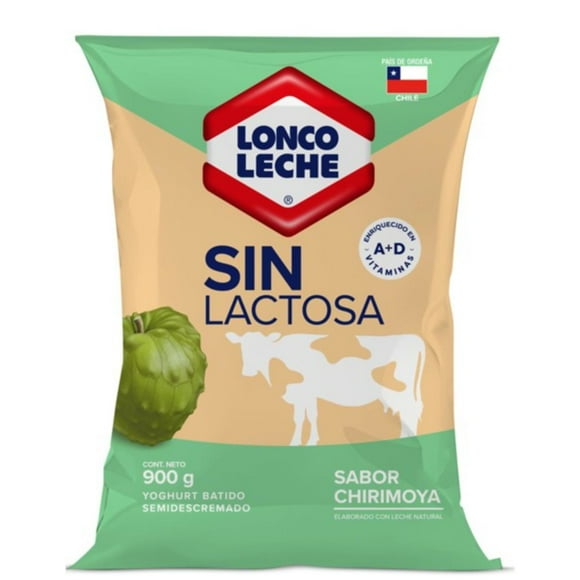 Yoghurt  Batido Sin lactosa Sabor Chirimoya Bolsa, 900 g