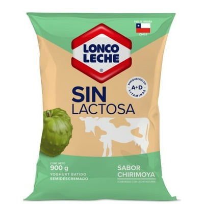 Yoghurt Batido Sin Lactosa Sabor Chirimoya Bolsa 900 G Loncoleche