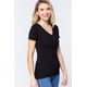 thumbnail image 2 of Top Corto de Punto Henley con Cuello en V y Manga Corta, 2 of 5