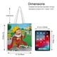 thumbnail image 5 of Curious George Monkey Bolso de tela con estampado de lienzo para mujer, bolsa de compras reutilizable y estética, con cremallera interior, regalo para mujer,40*40cm., 5 of 6