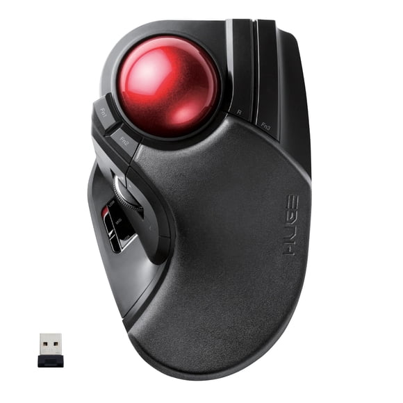 Control de dedo índice USB inalámbrico Trackball ELECOM HUGE de 2,4 GHz