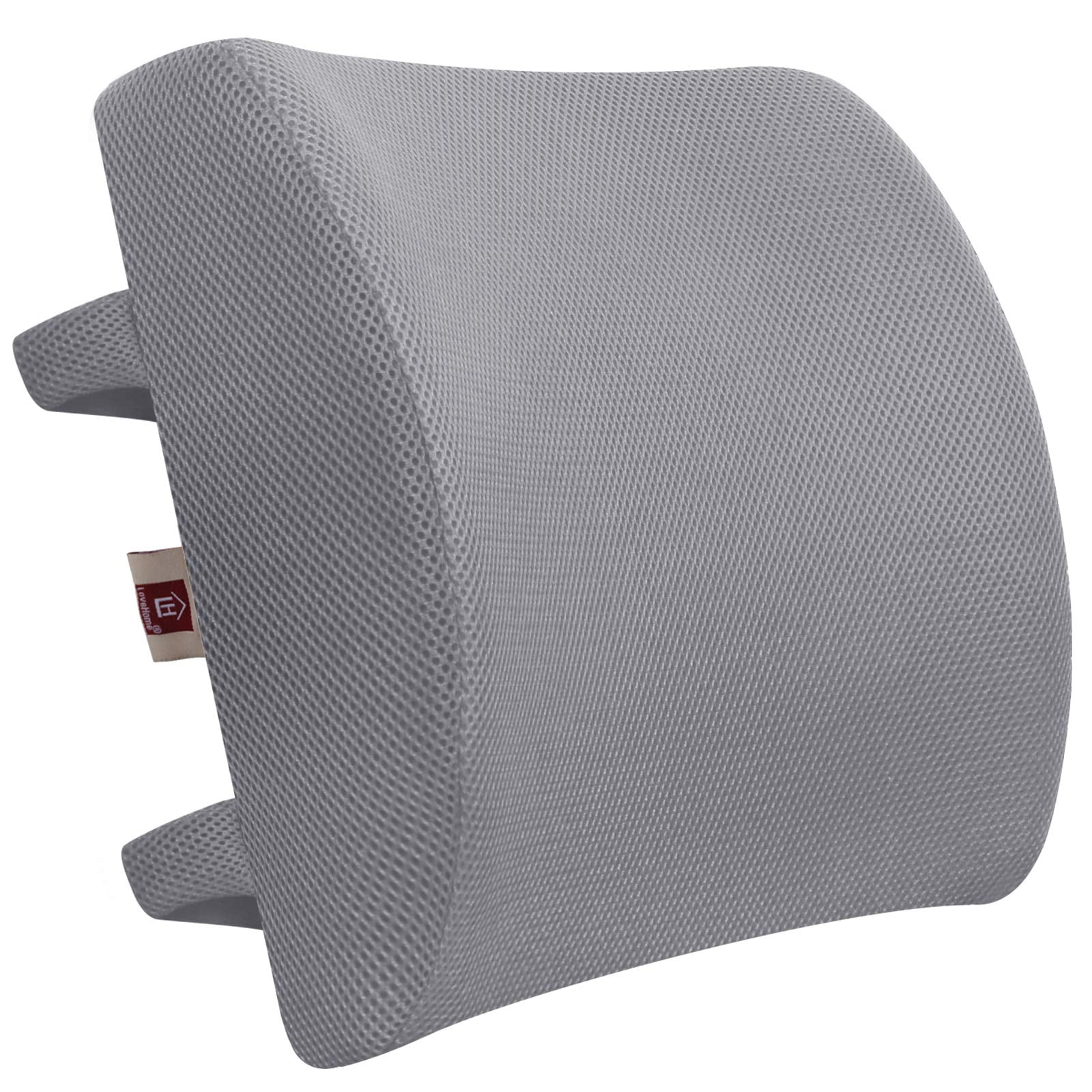 Almohada Lumbar Lovehome Para Silla Y Coche, Viscoelástica Gris