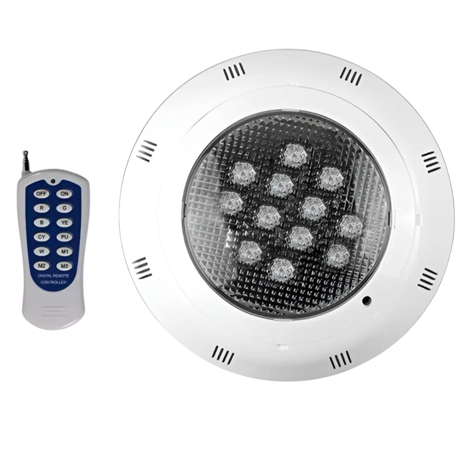 Foco Led Piscina 12w 7 Colores Con Control Remoto Homeclaf