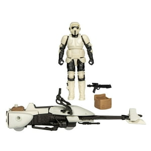 Figura De Acción Y Vehículo Star Wars Scout Trooper Con Moto Speeder