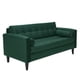 thumbnail image 2 of Sofa Retro 3 Cuerpos Felpa Verde Botella, 2 of 6