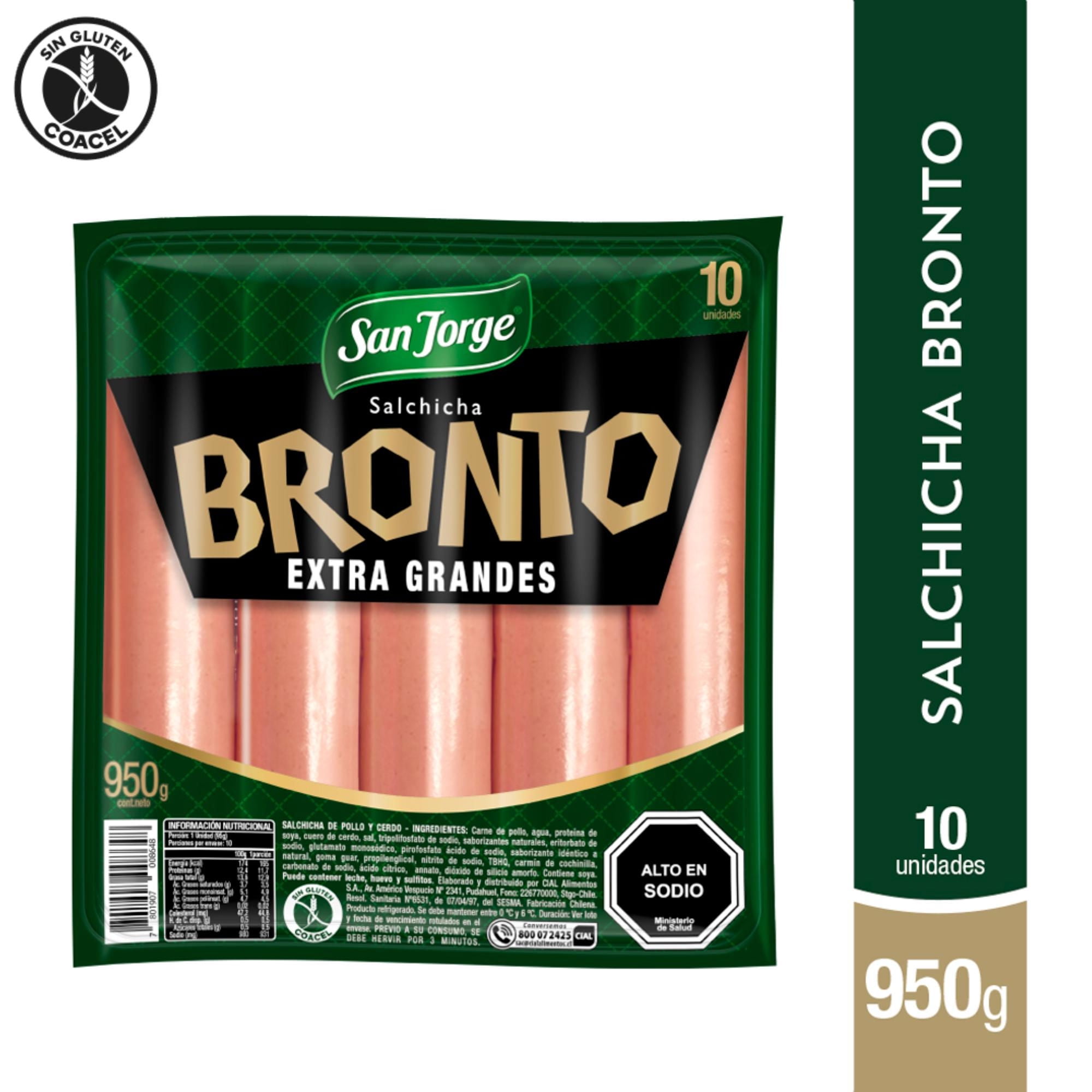 Salchicha Premium Brontom 10 Un 950 g San Jorge