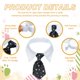 thumbnail image 3 of Collar de perro con pajarita Uxcell, pajarita de esmoquin linda con collar blanco ajustable hecho a mano para mascotas formales, corbata de cuello para gatos (Negro, L), para cachorros medianos, 3 of 7