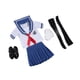 thumbnail image 3 of Traje De Uniforme De Colegiala A Escala 1:6 Para Cuerpo De Figuras De Acción Femeninas De 12 Pulgadas, Azul, 3 of 5