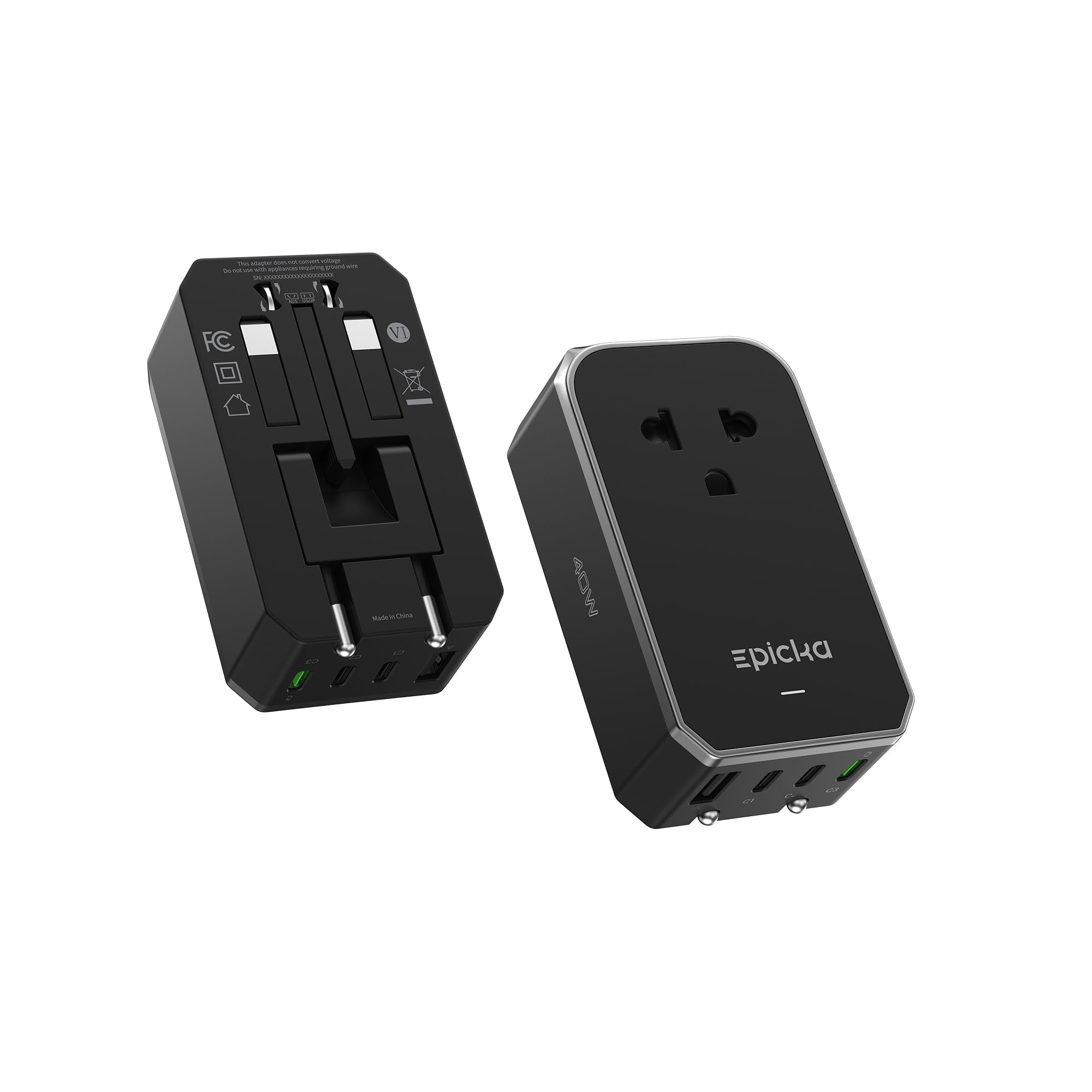 Adaptador De Viaje Epicka Air 40w Pd De Carga Rápida Universal
