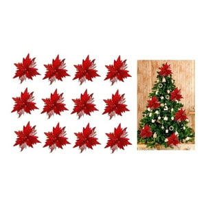 Genérico - X12 Adornos Navidad Adornos De Navidad Adorno Navideños Flor