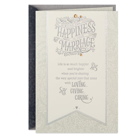 Tarjeta de boda Hallmark 14 cm x 21 cm con diseño de pareja
