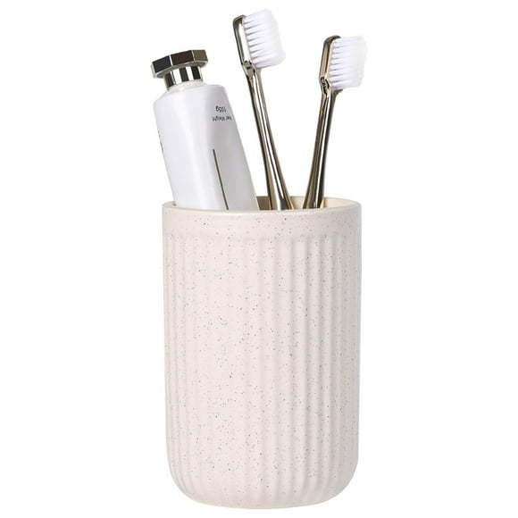 Soporte para cepillos de dientes BosilunLife Ceramic Beige 350 ml Bathroom