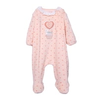 Pillin - Osito Plush Recién Nacido Niña Corazones Damasco