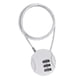 thumbnail image 2 of Candado Para Casco De Motocicleta Candado Para Ciclismo Mini Mochila Universal Plata, 2 of 5