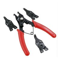 Genérica - Alicate Anillos Retención A Presión 4 En 1 Externo/Interno