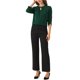 thumbnail image 2 of CURVOSPORT Blusa Elegante para Mujer Camisa de Trabajo Oficina con Fruncido Frontal Manga 3/4 Chifón Regreso a Clases Atuendo de Maestra Verde Oscuro L, 2 of 6
