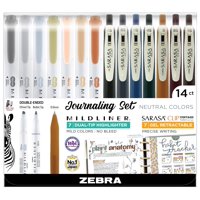 Set De 14 Rotuladores Zebra Pen Sarasa Clip & Mildliner