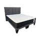 thumbnail image 1 of Cama Europea con Colchon 2 Plazas de 150cm X 190cm tapizada en Lino Gris Oscuro, 1 of 6