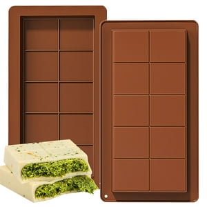 Smartkitch - Molde De Silicona Para Barras De Chocolate Lgquk Dubai, Paquete De 2