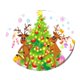 thumbnail image 3 of Mantel impermeable de Navidad para mesa redonda 1.2m Dia Catoon Deer, 3 of 5