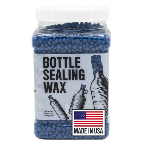 Cera selladora de botellas Blended Waxes, Inc., azul brillante, 1 kg