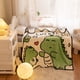 thumbnail image 1 of 1pc 39.37*55.12in Children's Dinosaur Family Printed Flannel Blanket, Adult Office Lunch Break Blanket, Super Compact Flannel Plush Blanket With A Weight Of 300g/m2, Suitable For Strollers And Kinder, 1 of 3